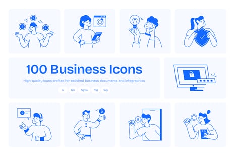 Business Icons Bundle - Graphics