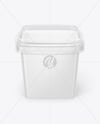 Plastic Food Container with Transparent Lid Mockup