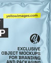 Glossy Metallic Sachet Mockup