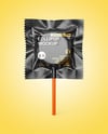 Glossy Lollipop Sachet Mockup