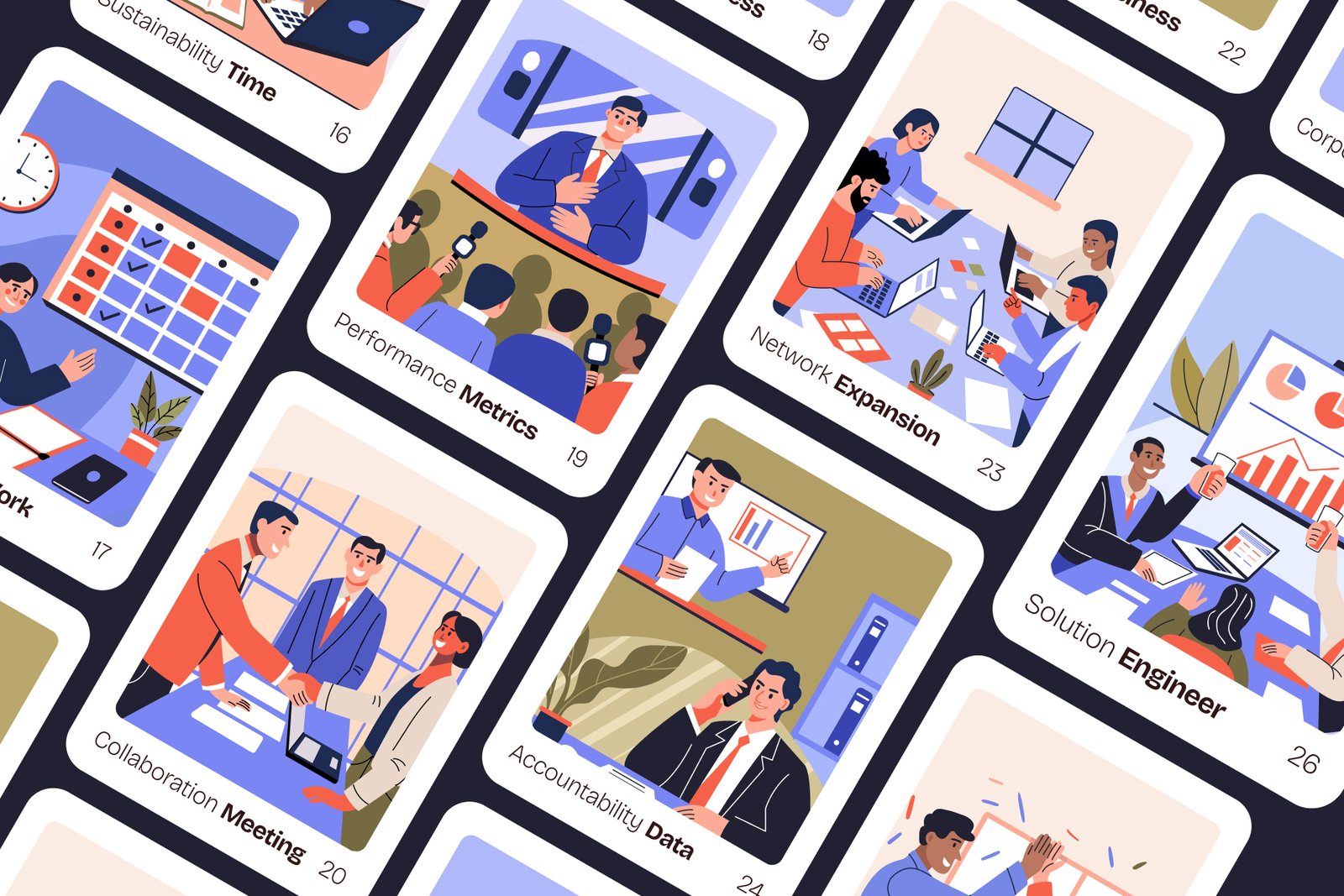 Corporate Vector Illustration Set