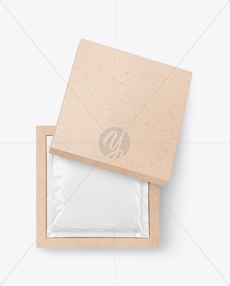 Kraft Box with Sachet Mockup