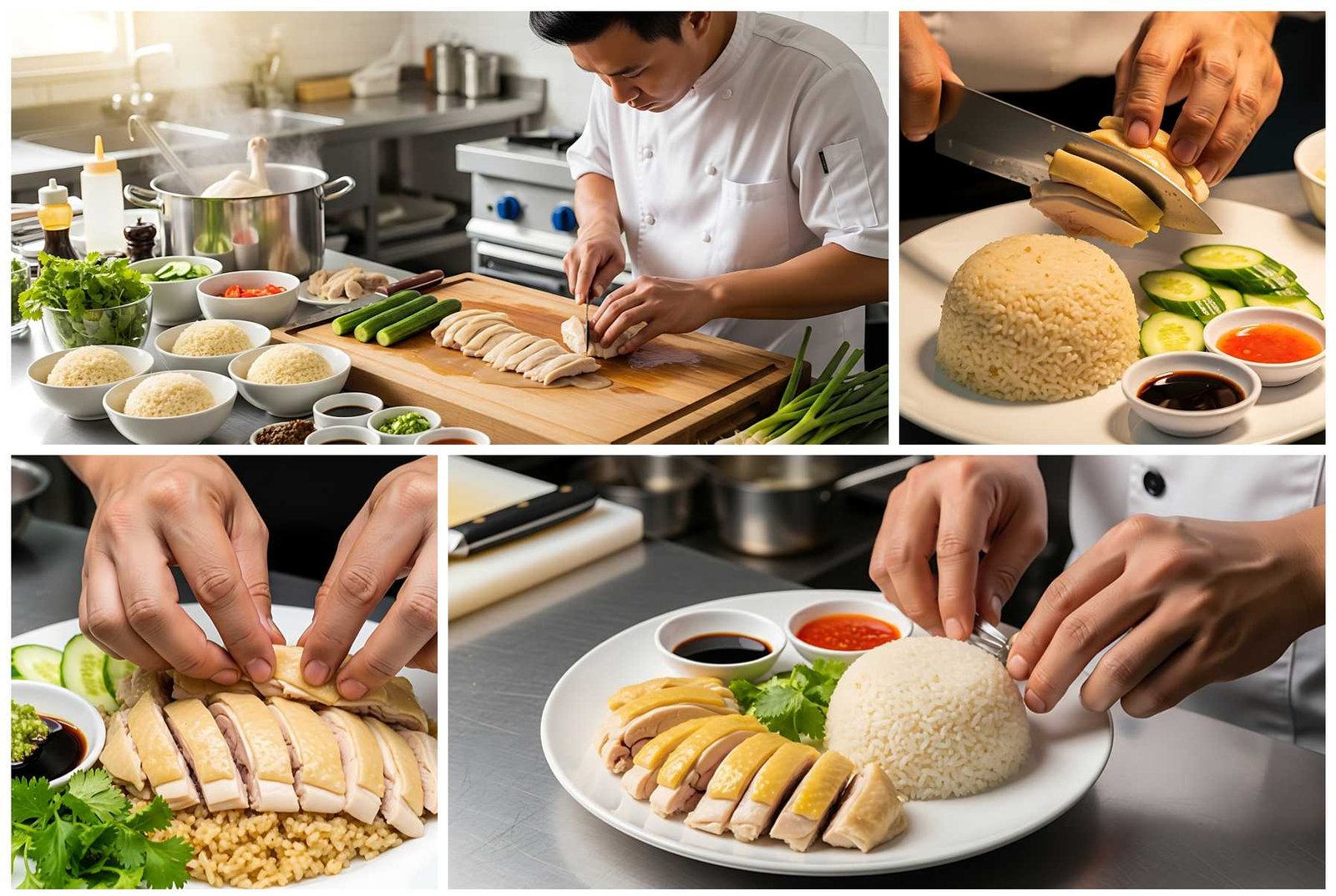 19 Authentic Singapore Chicken Rice Stock Photos for Food Projects