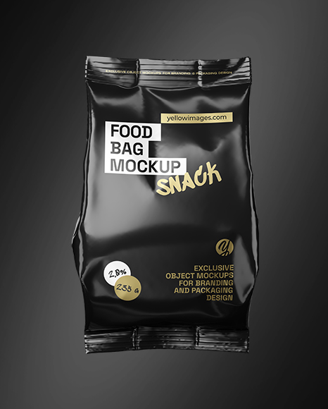 Glossy Food Bag Mockup