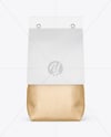 Kraft Package with Paper Label Mockup