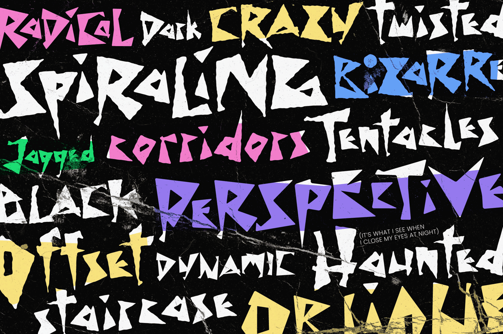 Shock Value - An Expressionist, Cartoon-ish, Horror Display Font.