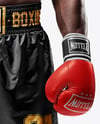 Super Heavyweight Man Wearing Boxing Kit Mockup