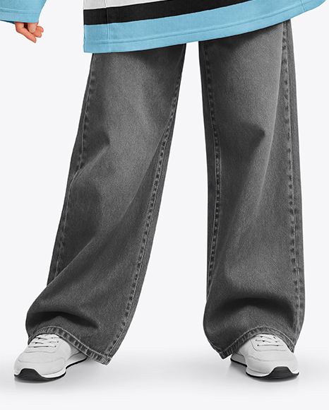 Woman Wearing Ice Hockey Jersey Mockup