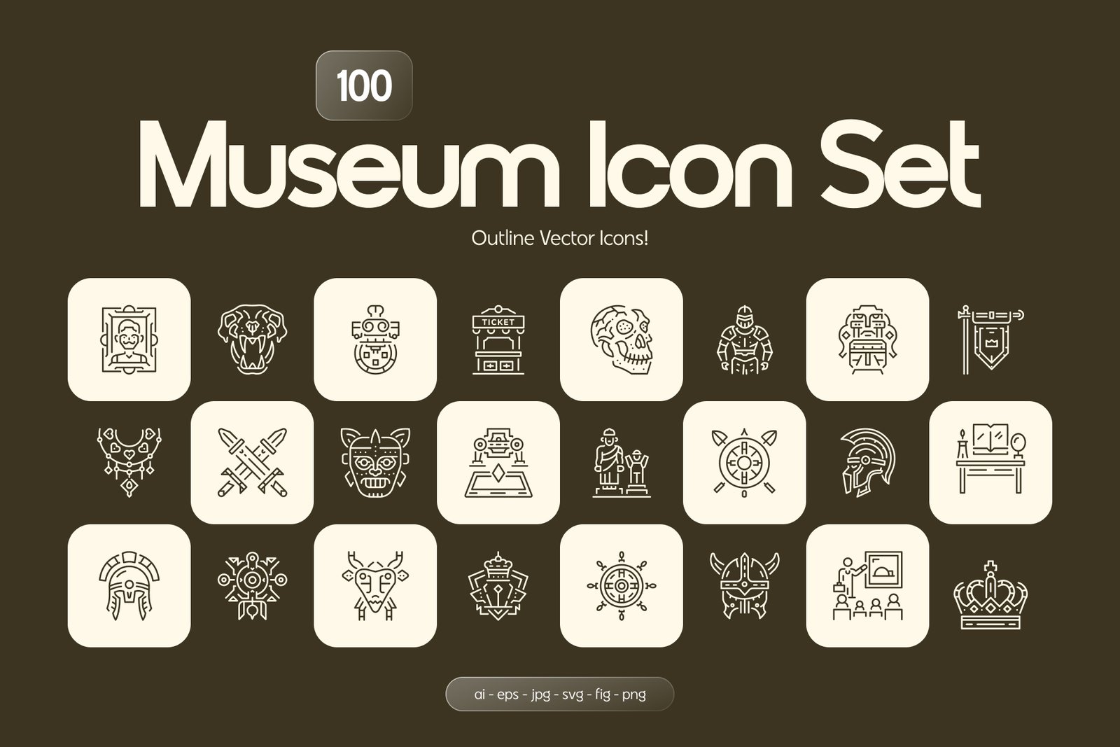 Museum Icon Set