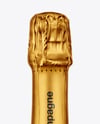 Antique Green Glass Champagne Bottle Mockup