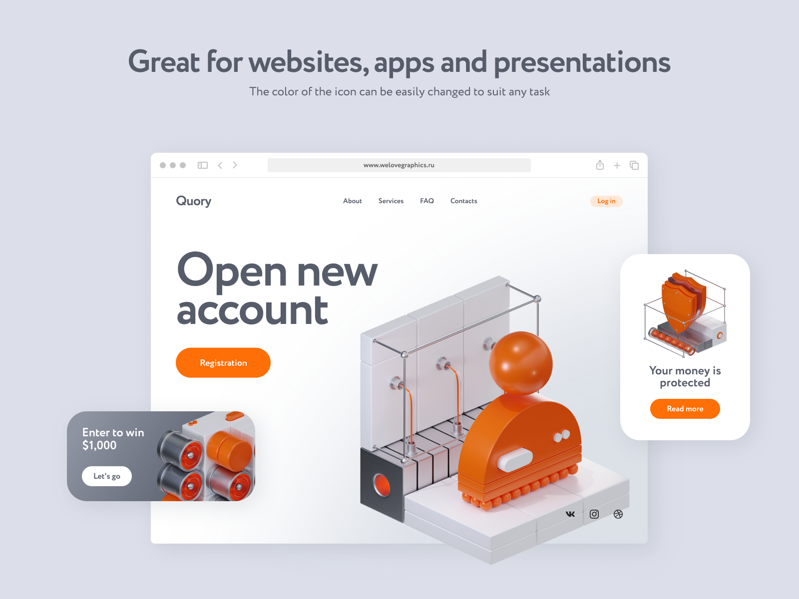 Quory Technology 3D Icons