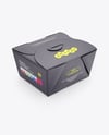 Paper Food Box in Kraft Paper Sleeve Mockup