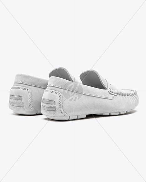 Pair of Suede Moccasins Mockup