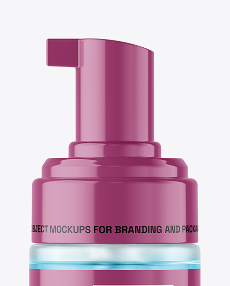 Frosted Foam Pump Bottle with Box Mockup