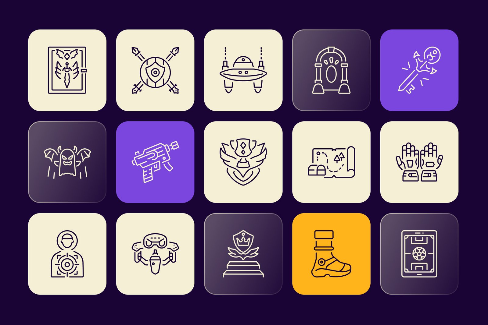 Video Game Icons Set