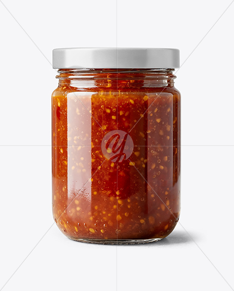 Jar with Sweet Relish Sauce Mockup