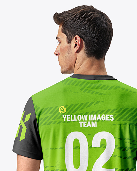 Man Wearing Badminton Uniform Mockup