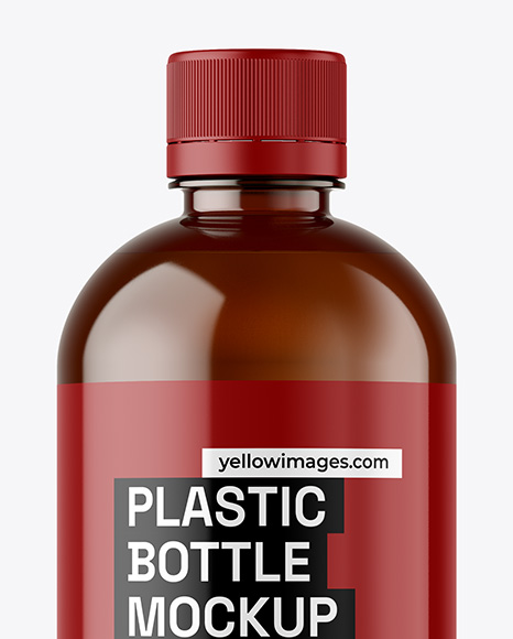 Amber Cosmetic Bottle Mockup