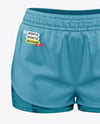 Women's Double-Layer Shorts Mockup - Front View