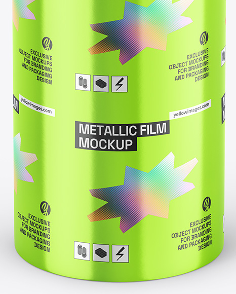 Metallic Film Roll Mockup