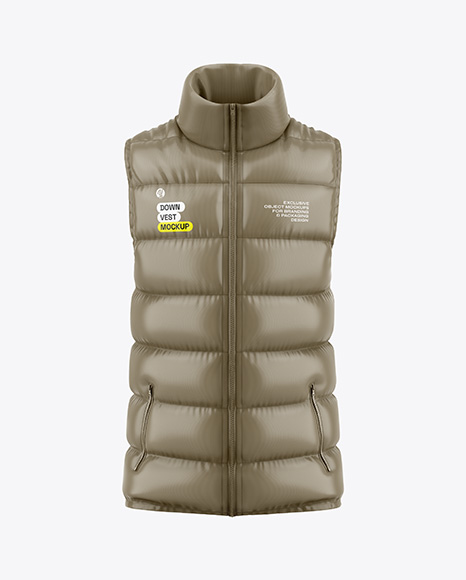 Glossy Down Vest Mockup