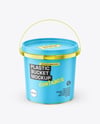 Metallized Plastic Bucket Mockup