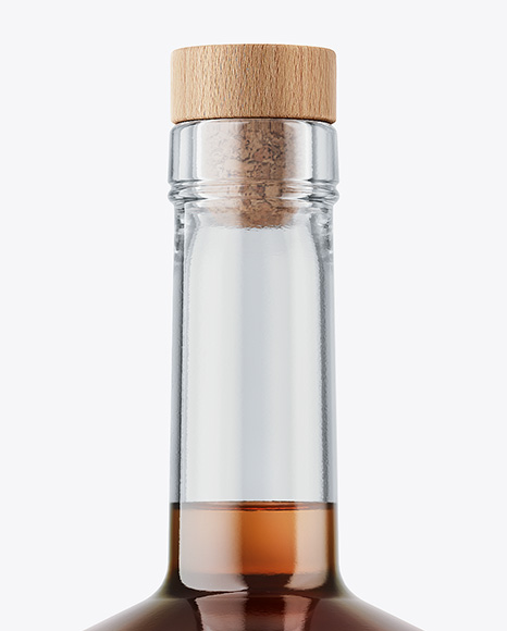 Black Rum Bottle Mockup
