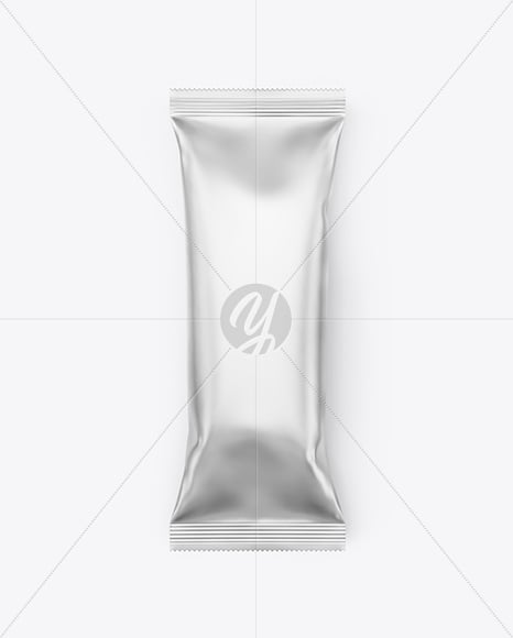 Matte Metallic Snack Package Mockup