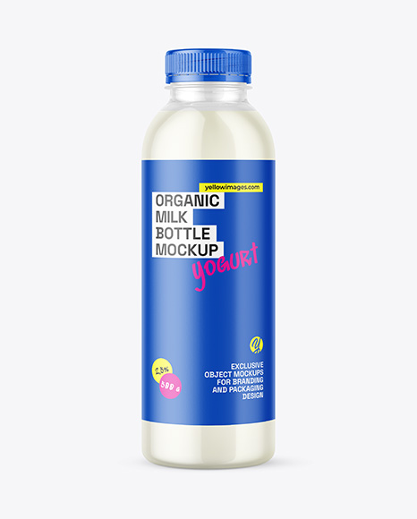 Plastic Milk Bottle Mockup