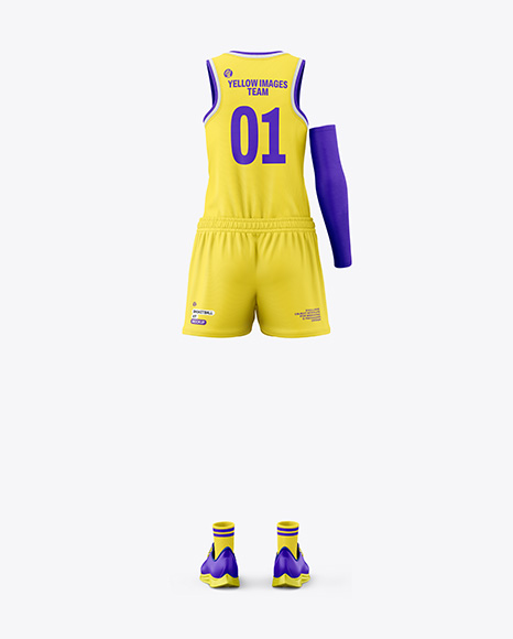 Women's Basketball Kit Mockup - Back View