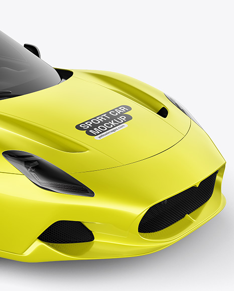Sport Car Mockup - Front Half Side View