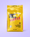 Glossy Coffee Bag with Valve Mockup