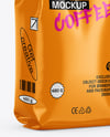 Glossy Coffee Bag Mockup - Half Side view