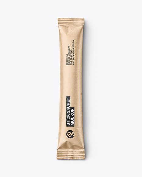 Kraft Paper Stick Sachet Mockup - Packaging mockups