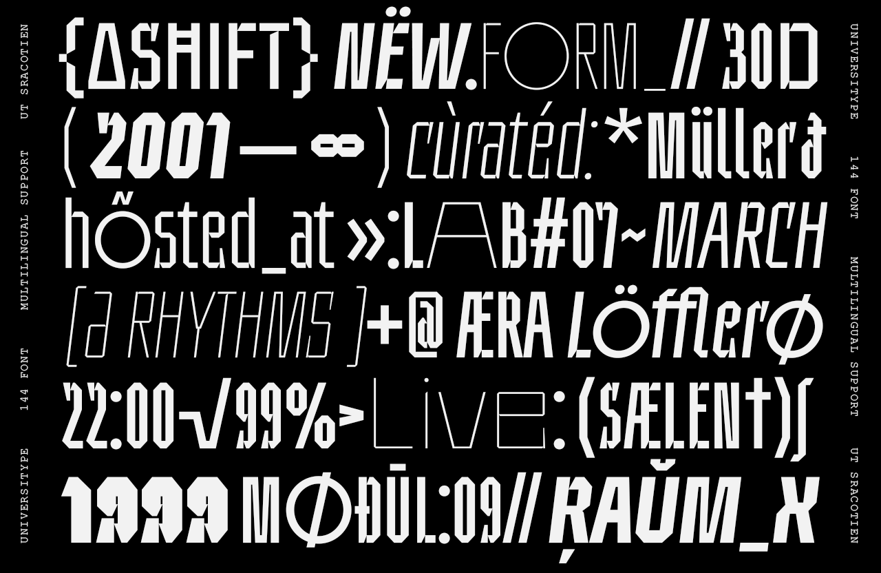 UT Sracotien - A Modern Futuristic Super Family Font