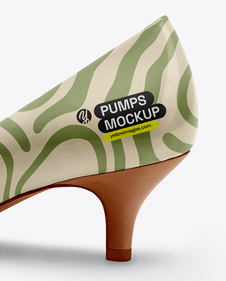 Pair of Kitten Heel Pumps Mockup