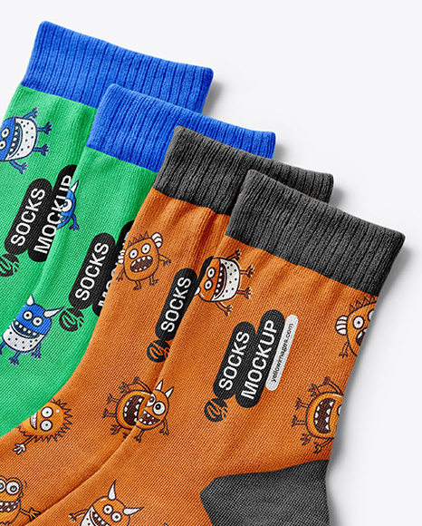 Two Pair of Socks Mockup