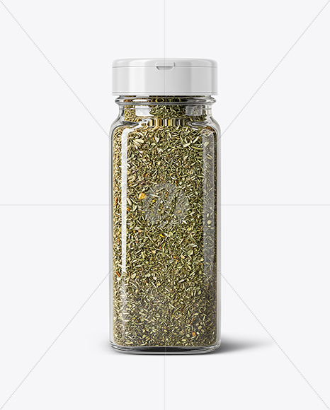 Glass Jar with Herbes de Provence Mockup