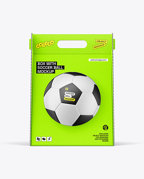 Corrugated Box With Soccer Ball Mockup - Football+Ball+Photoshop+Template+Photoshop+Template+Hockey+Jersey+Football+Ball