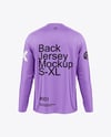 Raglan Long Sleeve Jersey Mockup - Back View