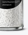 Glass Jar with Coarse Sea Salt Mockup