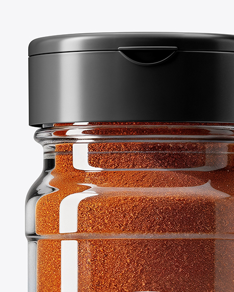Spice Glass Jar with Smoked Paprika Mockup