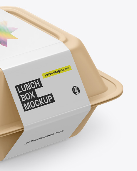 Lunch Box Mockup - Top Side View
