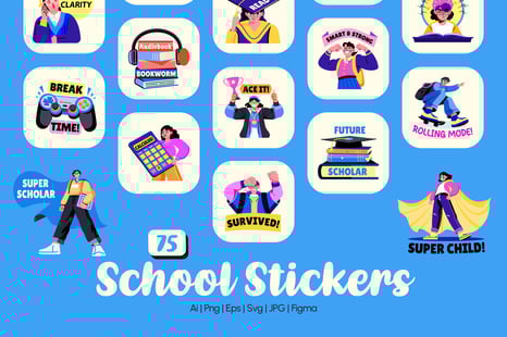 School Stickers Collection