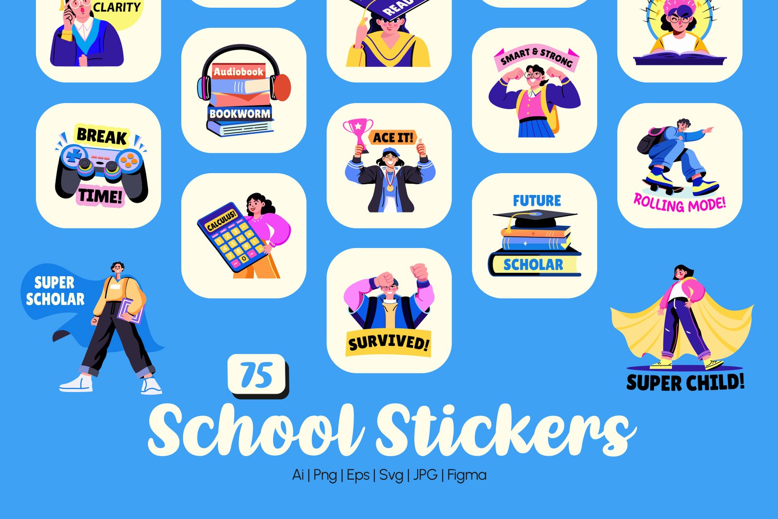 School Stickers Collection