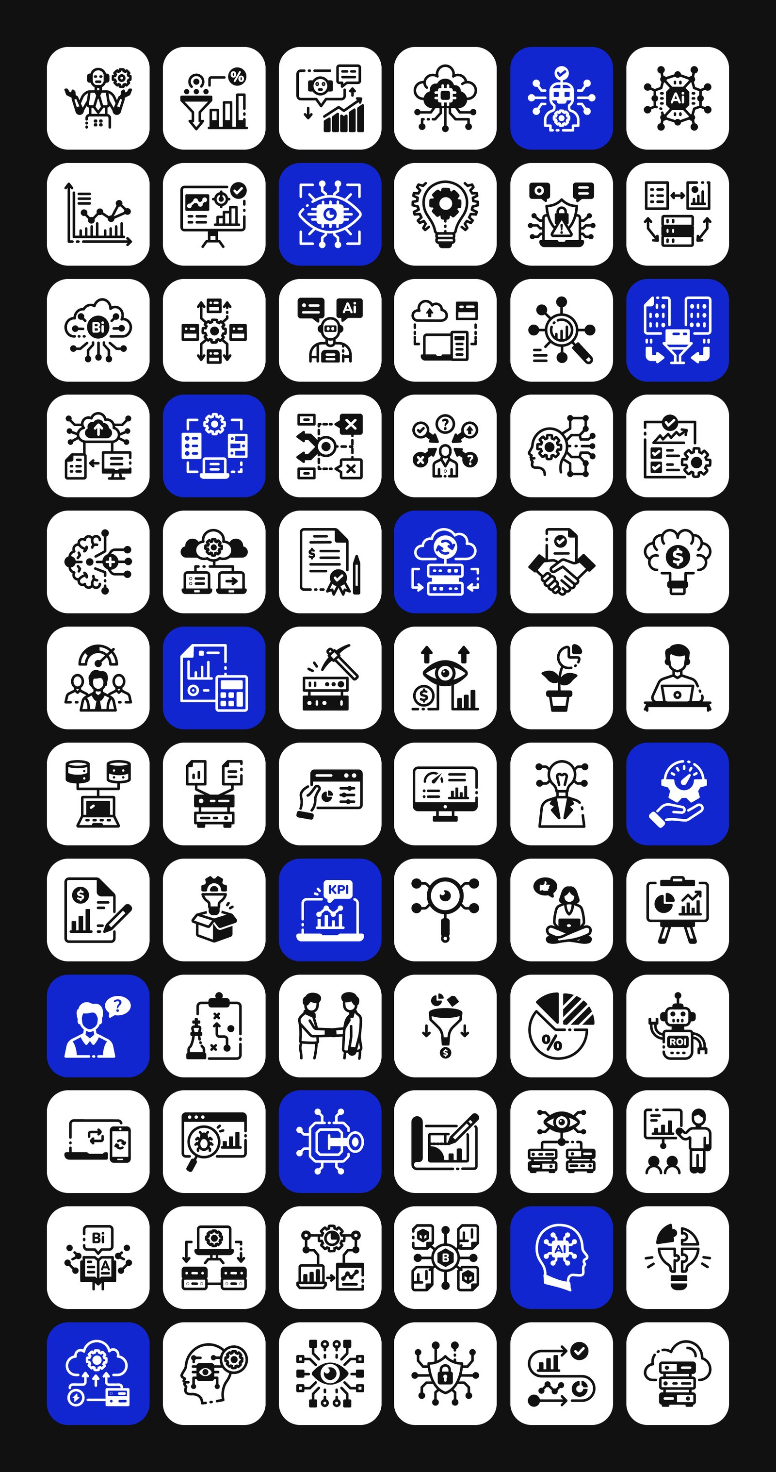 Business Intelligence Icon Set