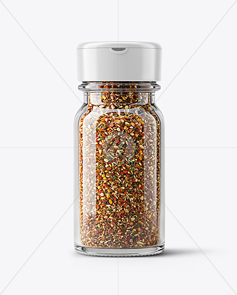 Glass Jar with Italian Seasoning Mockup