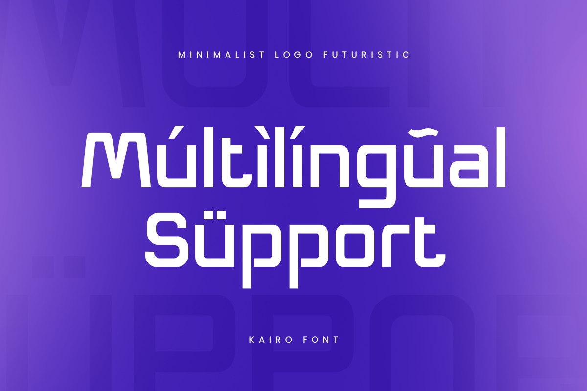 Kairo - Minimalist Logo Futuristic Font
