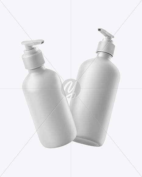 Two Pump Bottles Mockup