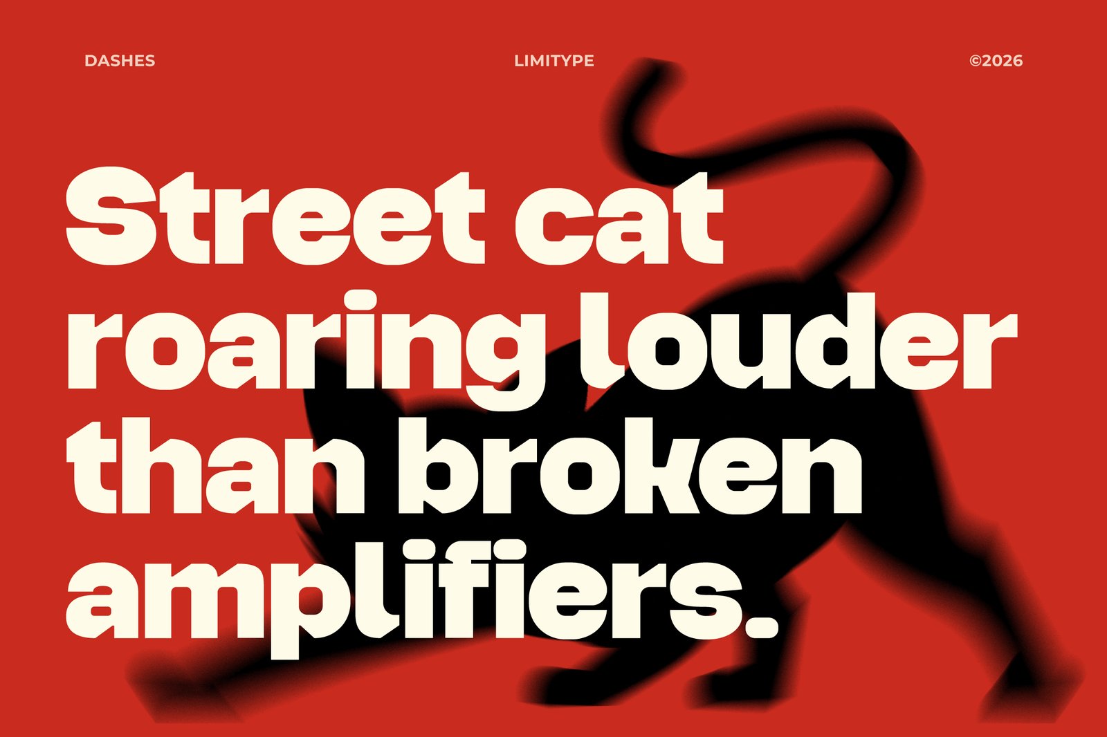 Dashes - Bold Font